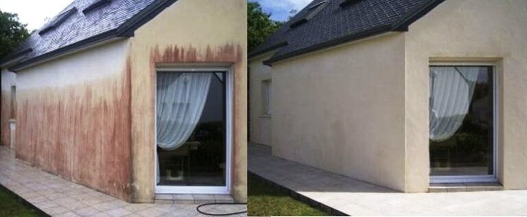 Vor und Nach der Fassadenreinigung